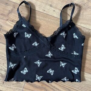 H&M Butterfly Crop Top